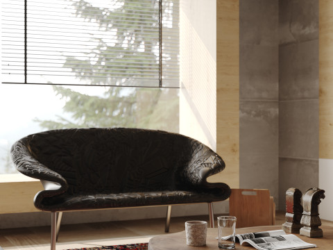 Scandinavian style living room 3D 模型