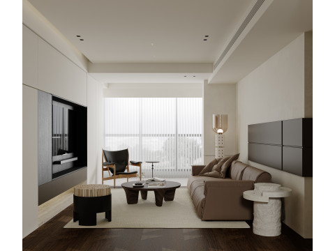 Modern living room dining room 3D Модель
