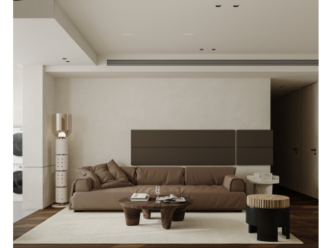 Modern living room dining room Modello 3D