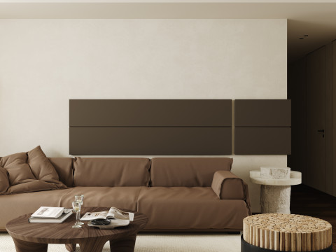 Modern living room dining room Modello 3D