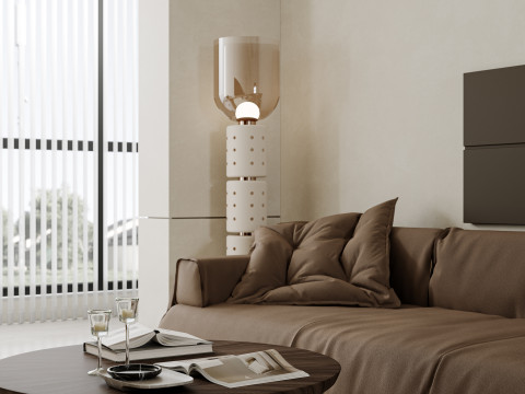 Modern living room dining room Modello 3D