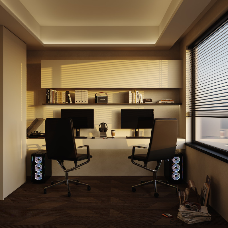 Office room 3D Model .c4d .max .obj .3ds .fbx .stl .blend 