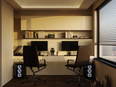 sala de oficina Modelo 3D