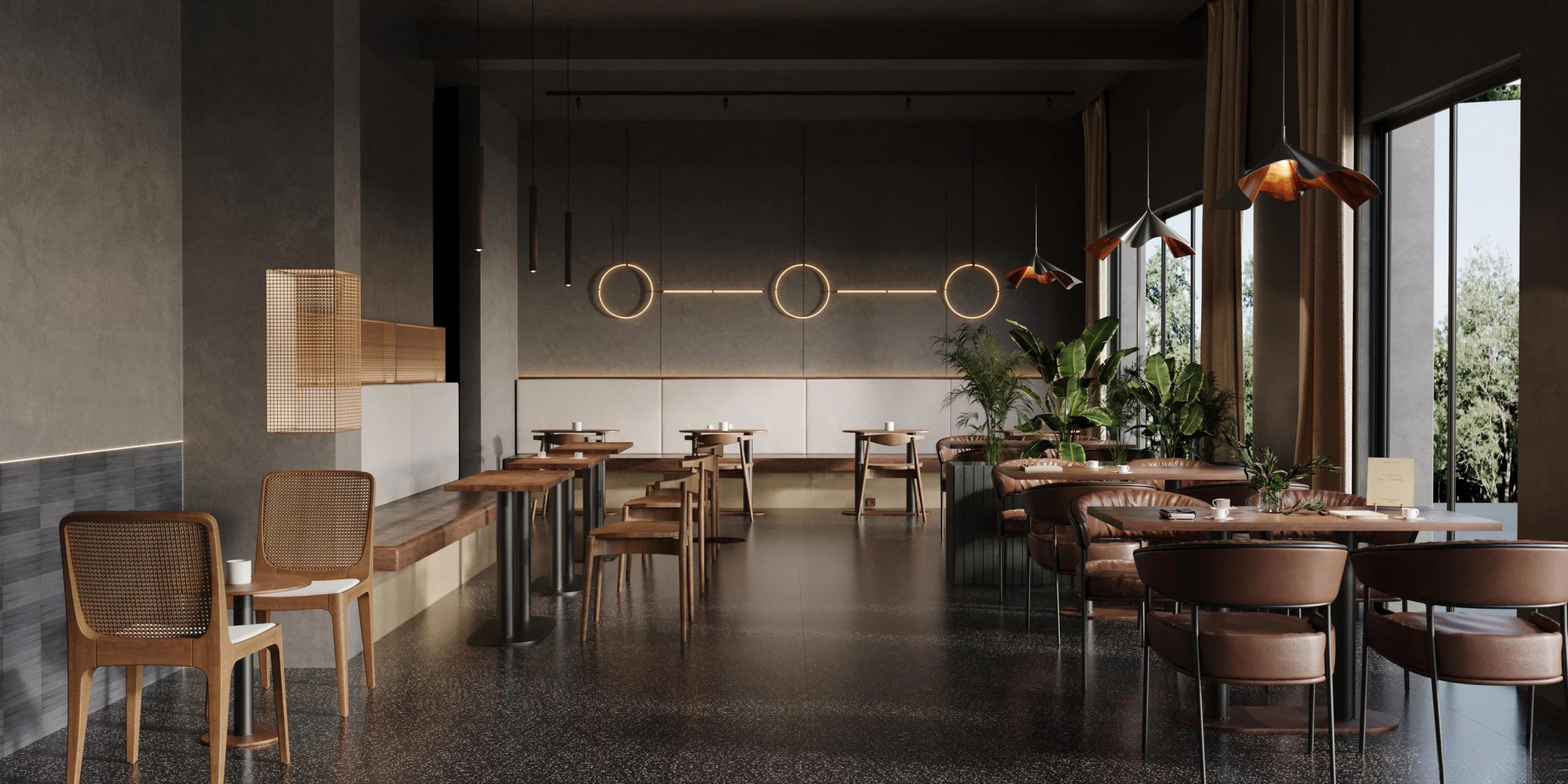 Restaurant cafe interior 2 3D Model .c4d .max .obj .3ds .fbx .stl .blend 