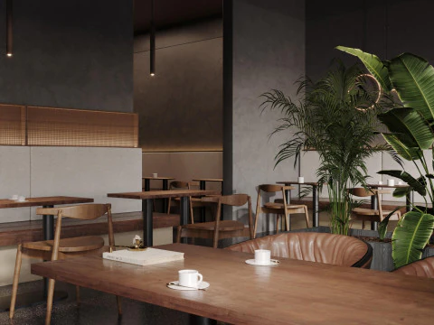 Restaurant cafe interior 2 3D Model