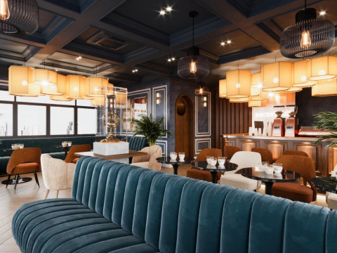 Restaurant cafe interior 3 3D 모델