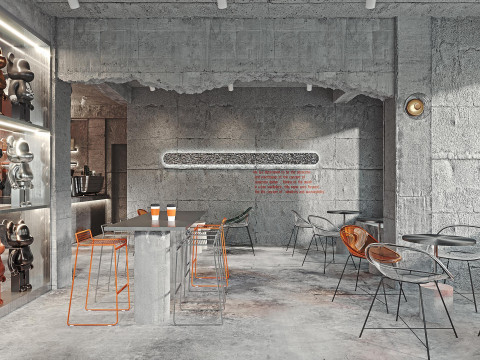 Restaurant cafe interior 5 3D 모델