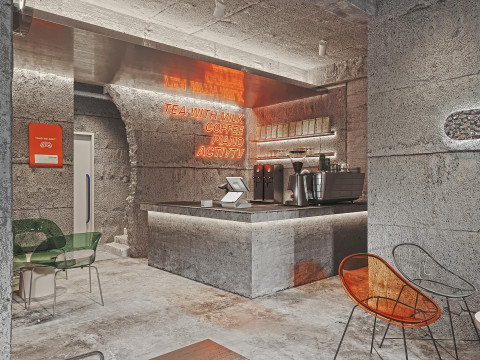 Restaurant cafe interior 5 3D Model