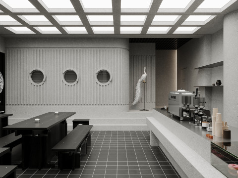 Restaurant cafe interior 6 3D 모델