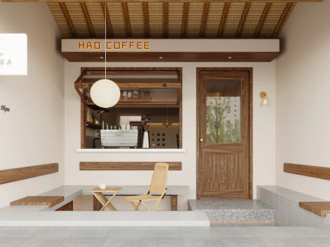 Restoran kafe i&ccedil; 9 3D Model