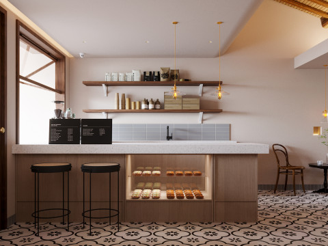 Restaurant cafe interior 9 3D 모델