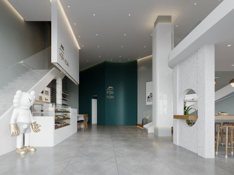 Restaurant cafe interior 10 3D 모델