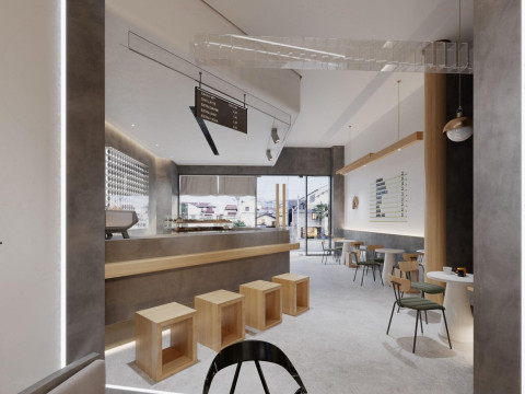Restaurant cafe interior 11 Modelo 3D