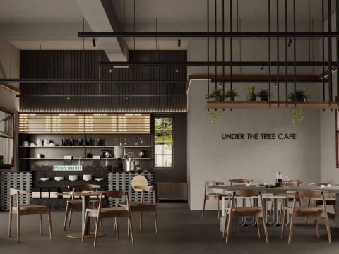Restaurant cafe interior 14 3D 모델