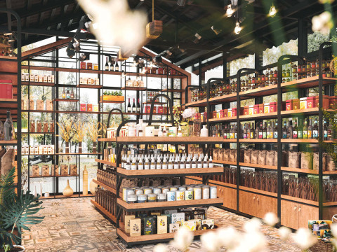 Restaurant cafe interior 15 3D 모델