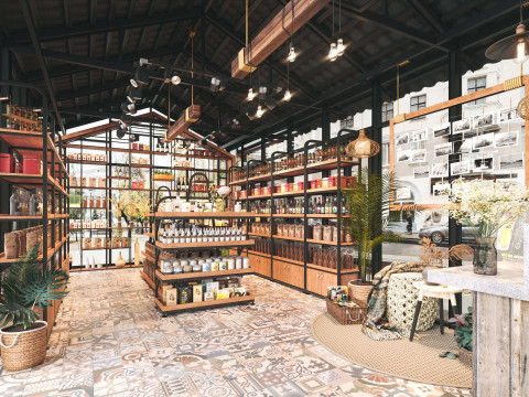 Restaurant cafe interior 15 3D 모델