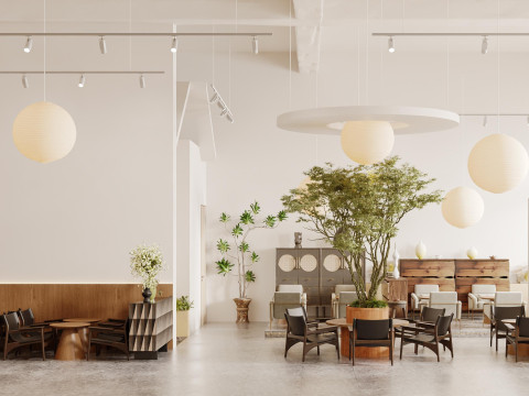 Restaurant cafe interior 17 3D 모델