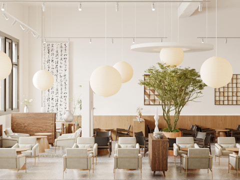 Restaurant cafe interior 17 Model 3D
