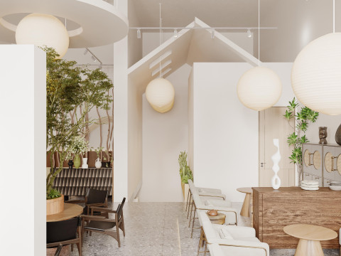 Restaurant cafe interior 17 Model 3D