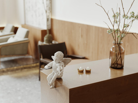 Restaurant cafe interior 17 Model 3D