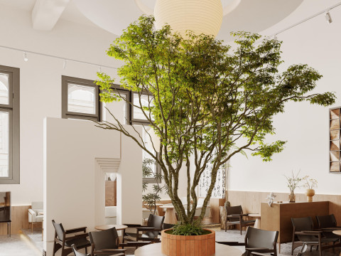 Restaurant cafe interior 17 Model 3D