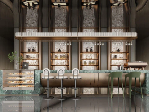 Kahve d&uuml;kkanı i&ccedil; 19 3D Model