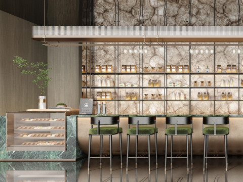 Coffee shop interior 20 Model 3D