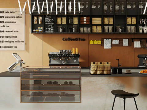 Coffee shop interior 22 3D Model