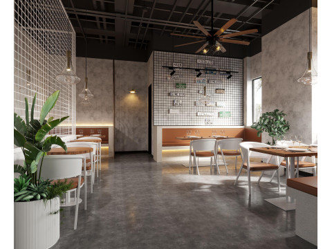 Restaurant cafe interior23 3D 모델