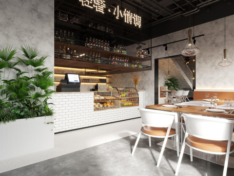 Restaurant cafe interior23 3D 模型