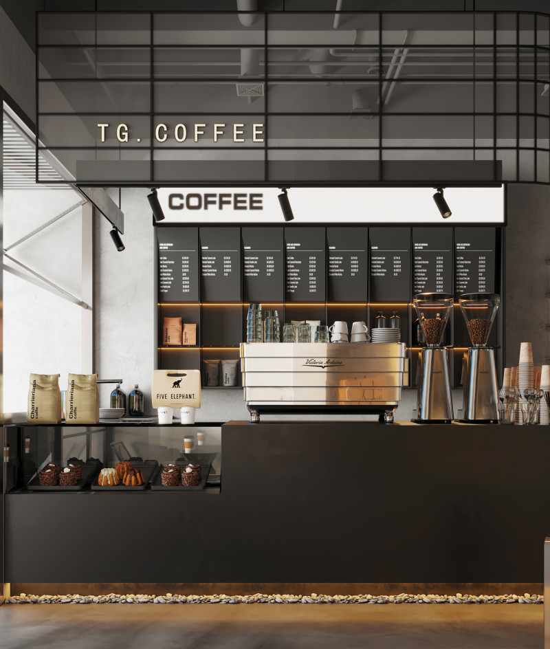 Coffee shop interior 24 3D 모델 .c4d .max .obj .3ds .fbx .stl .blend 