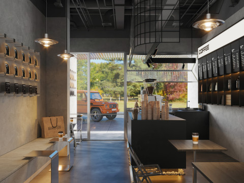 Coffee shop interior 24 3D 모델