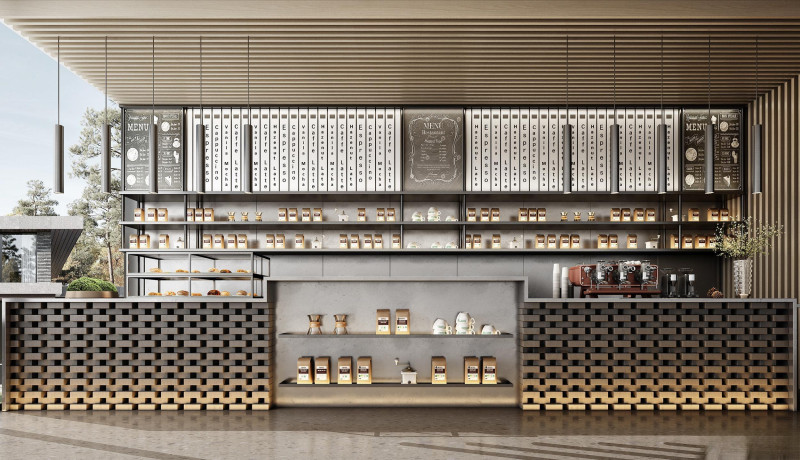 Coffee shop interior 25 3D 모델 .c4d .max .obj .3ds .fbx .stl .blend 