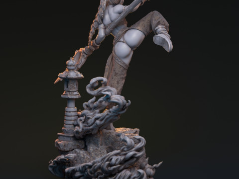 Bakaneko Catgirl 3D-printmodel