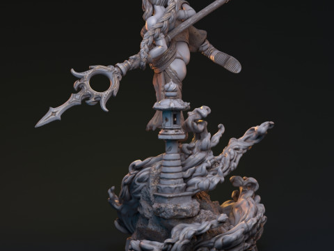 Bakaneko Catgirl 3D-printmodel