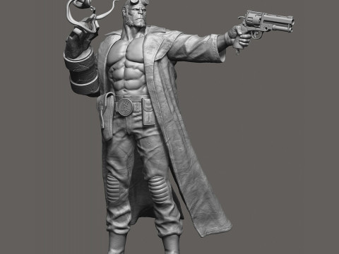 Hellboy Character 3D 프린트 모델