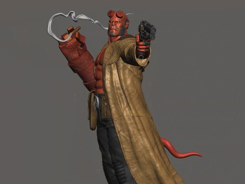 Hellboy Character 3D 프린트 모델