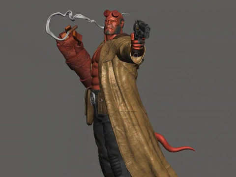 Personagem do Hellboy Modelo de Impressão 3D