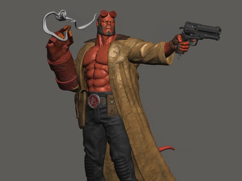 Hellboy Character 3D 프린트 모델