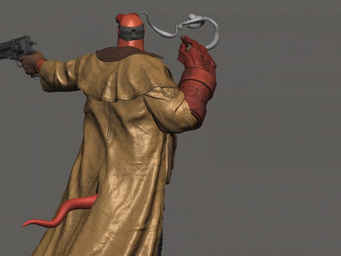 Hellboy Character 3D 프린트 모델