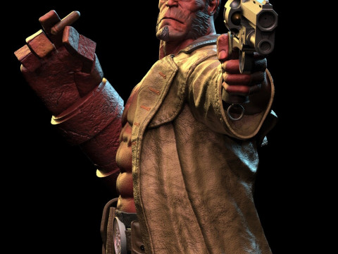 Hellboy Character 3D 프린트 모델