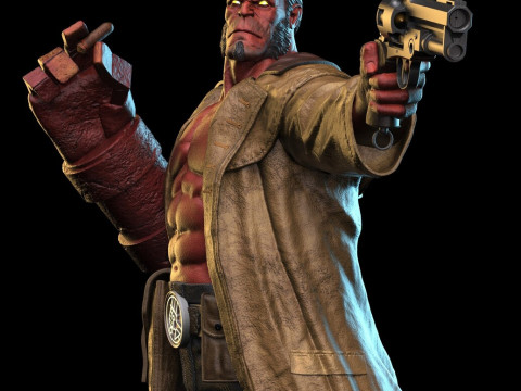 Hellboy Character 3D 프린트 모델