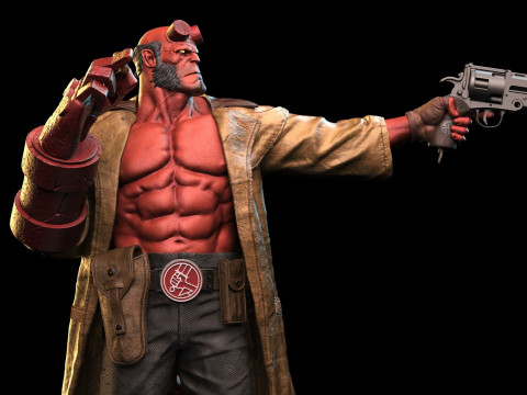 Hellboy Character 3D 프린트 모델