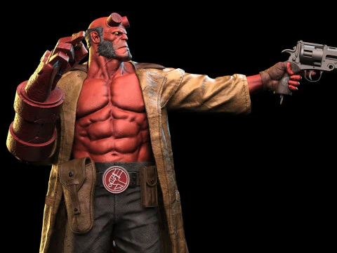 Personagem do Hellboy Modelo de Impressão 3D