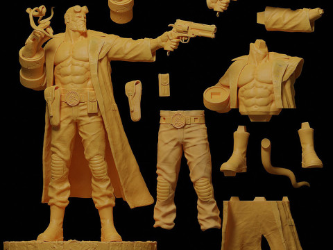 Hellboy Character 3D 프린트 모델