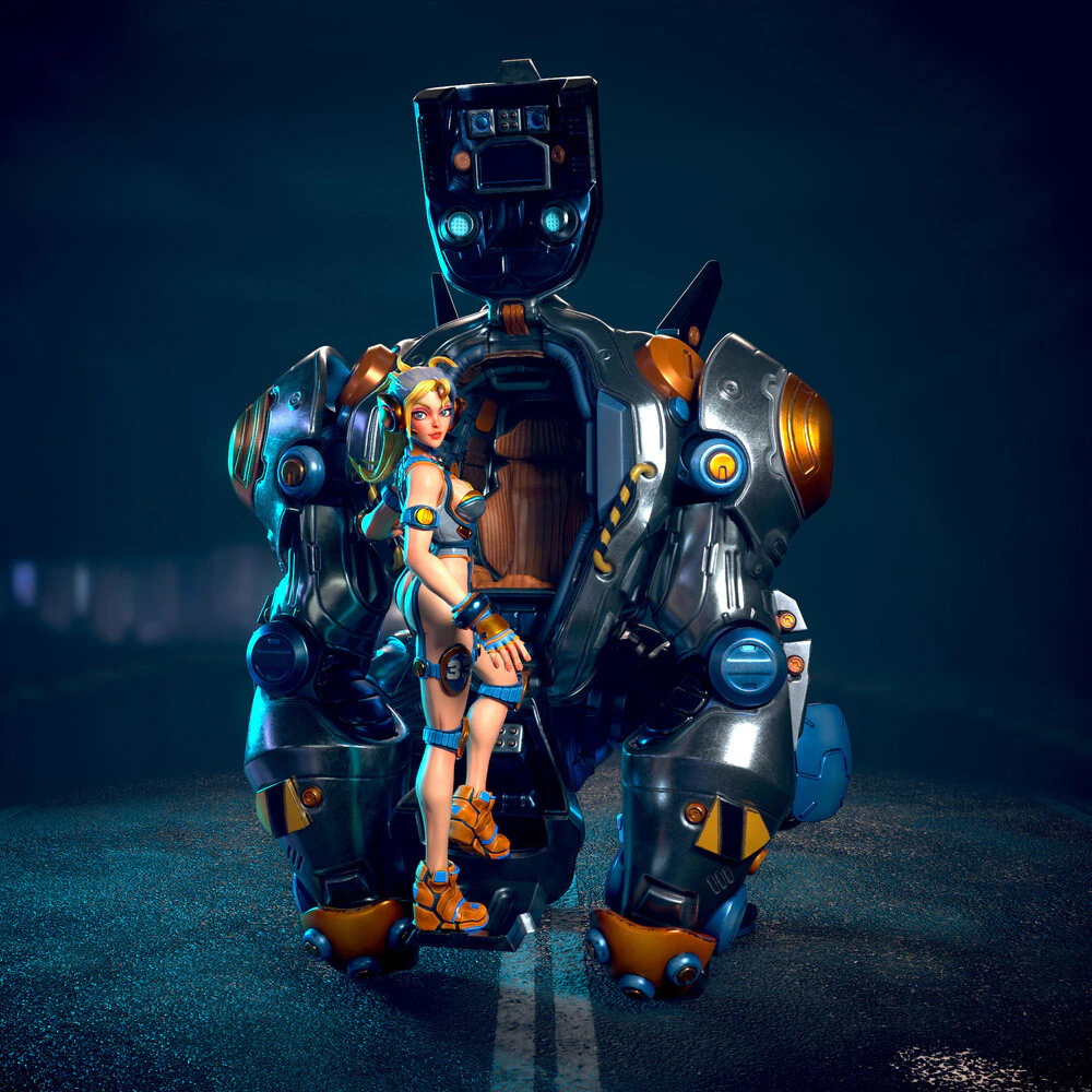 espalda plateada y jane Modelo de impresión 3D .c4d .max .obj .3ds .fbx .stl .blend 