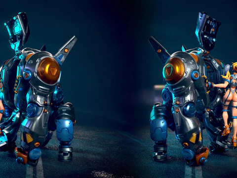 espalda plateada y jane Modelo de impresión 3D