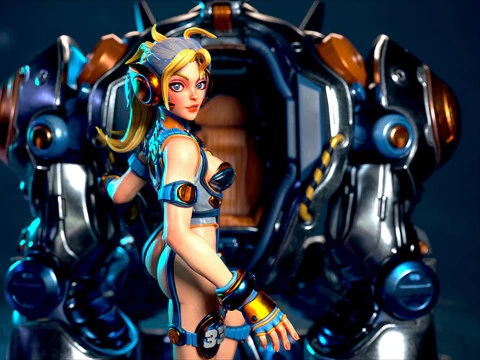 espalda plateada y jane Modelo de impresión 3D