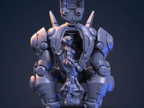 espalda plateada y jane Modelo de impresión 3D