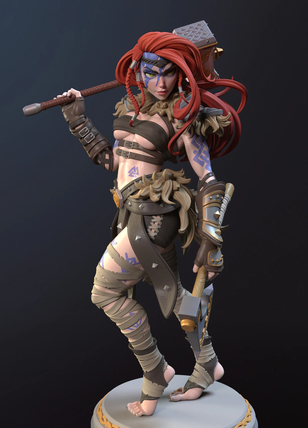 Ygritte vichinga Modello di stampa 3D .c4d .max .obj .3ds .fbx .stl .blend 